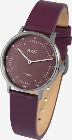 JUST Analog Watch 'Damara, 5 ATM' in Purple: front
