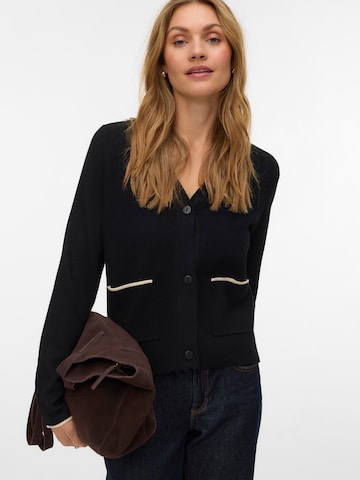 VERO MODA - Casaco de malha 'VMGOLD' em preto: frente