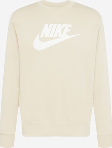 Nike Sportswear Αθλητική μπλούζα φούτερ σε μπεζ: μπροστά