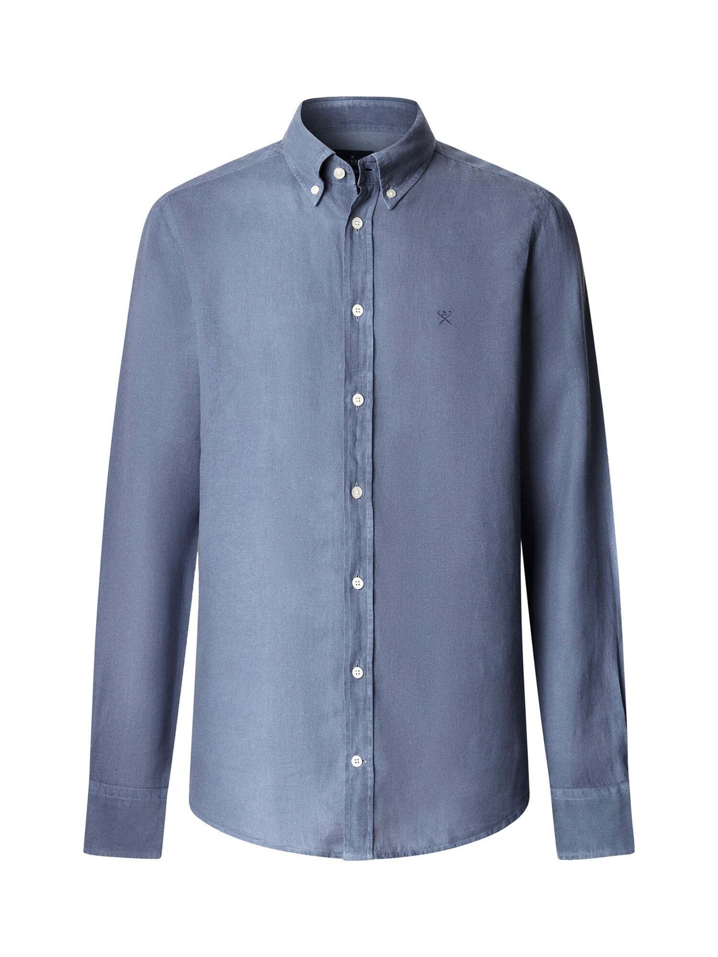 Coupe regular Chemise 'Ess' Hackett London en bleu : devant