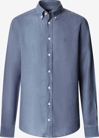 Coupe regular Chemise 'Ess' Hackett London en bleu : devant