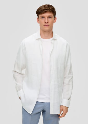 Coupe regular Chemise s.Oliver BLACK LABEL en blanc : devant