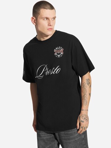 Prosto Shirt 'Football Fan' in Black: front