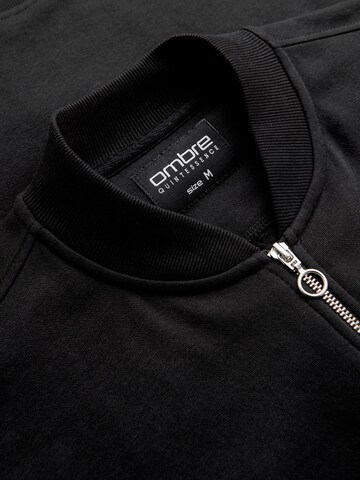 Ombre Sweatvest 'OM-SSZP-0215' in Zwart