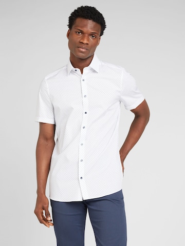 OLYMP Regular fit Button Up Shirt 'Level 5' in White: front