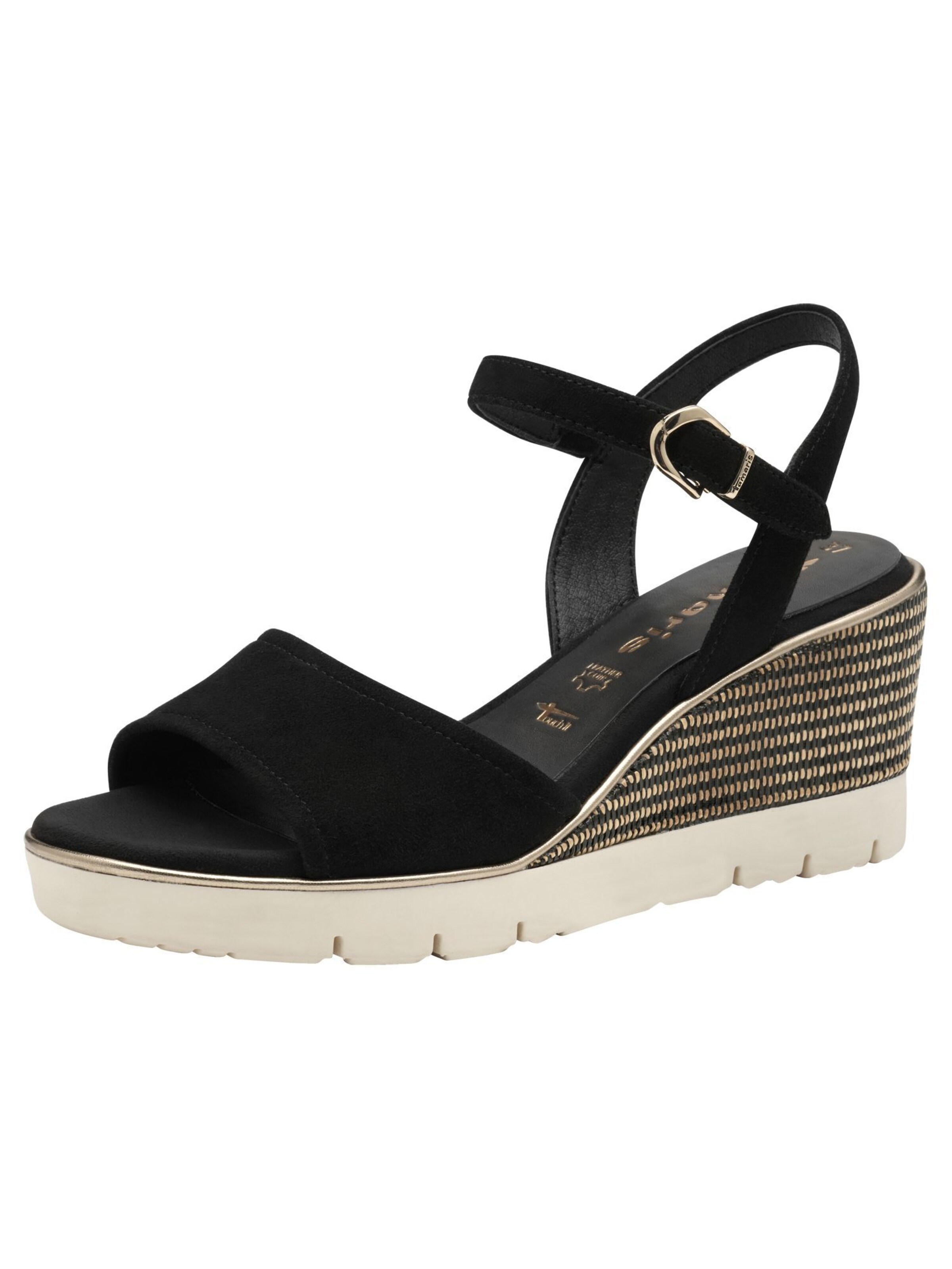 Tamaris Sandaal in Zwart: voorkant