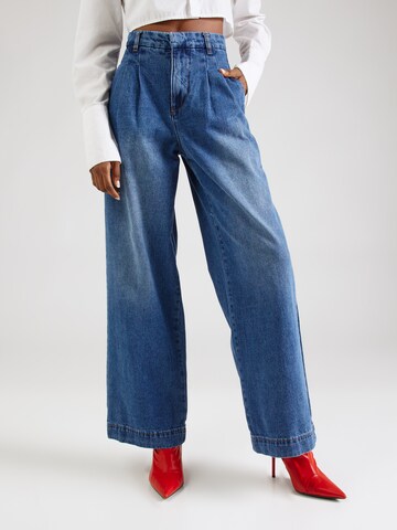 Warehouse Wide leg Jeans in Blauw: voorkant