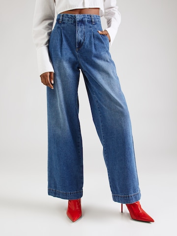 Warehouse Wide leg Jeans in Blauw: voorkant