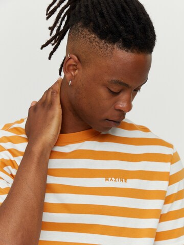 mazine Shirt ' Driggs Striped T ' in Orange