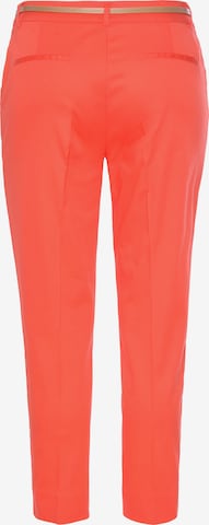 VIVANCE Slimfit Chinohose in Orange