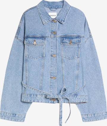 BershkaPrijelazna jakna - plava boja: prednji dio