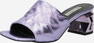 Karl Lagerfeld - Zapatos abiertos 'Square' en lila: frente