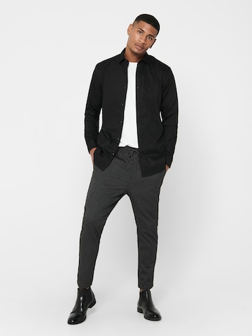 Only & Sons Slim Fit Paita 'ONSSANE' värissä musta