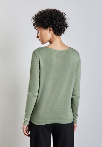 STREET ONE Weicher Strickpullover in Grün