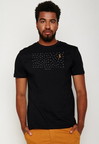 GREENBOMB Shirt 'Lifestyle Boulderer' in Zwart: voorkant