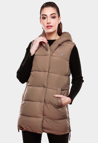 NAVAHOO Bodywarmer 'Madilynaa' in Grijs: voorkant