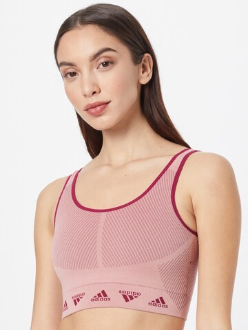 ADIDAS SPORTSWEAR Bustier Sport bh in Roze: voorkant