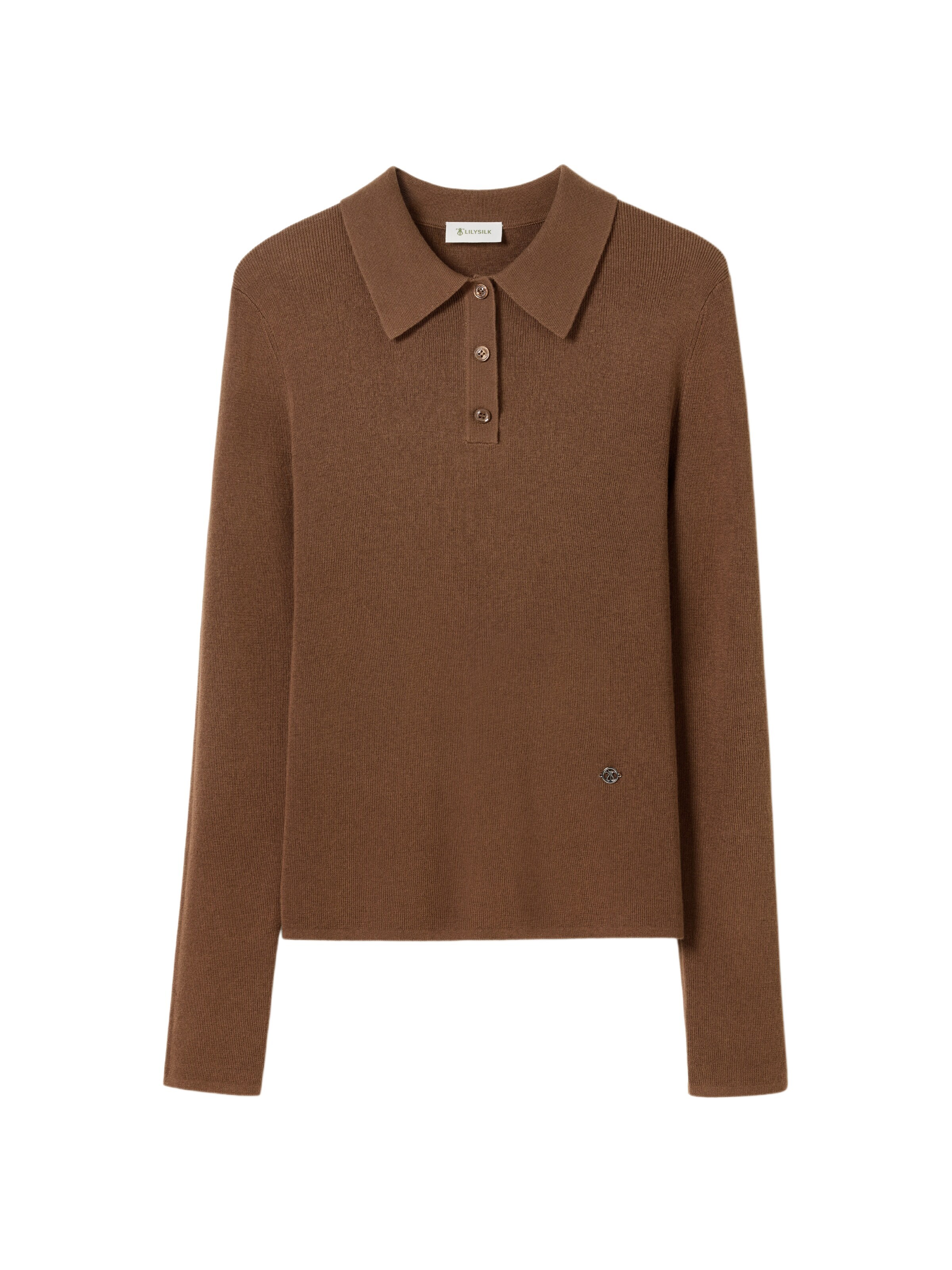 Lilysilk Trui in Bruin: voorkant