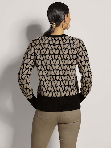 MADELEINE Gebreid vest in Bruin
