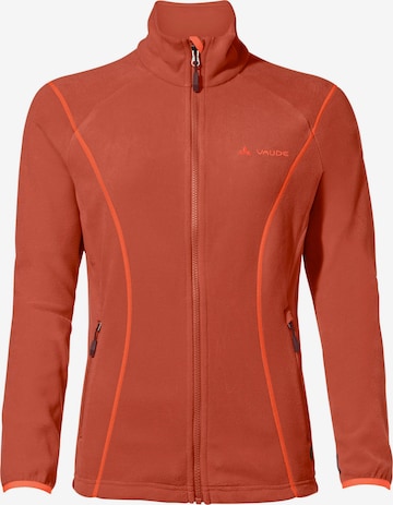 VAUDE Athletic Fleece Jacket 'Rosemoor' in Red: front