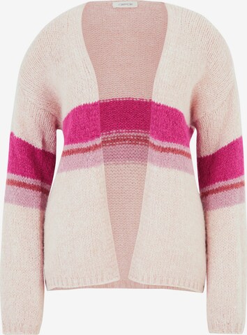 Cartoon Knit Cardigan in Pink: front
