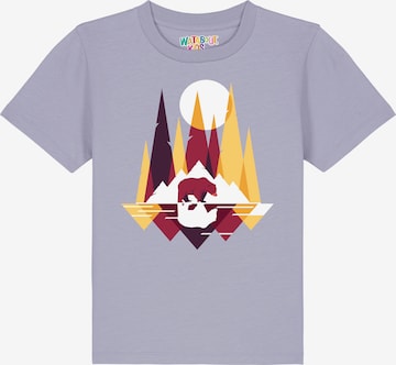 Maglietta 'Von Bären und Bergen' di watabout.kids in lilla: frontale