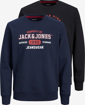 JACK & JONES Mikina 'Stamp' - Modrá: predná strana