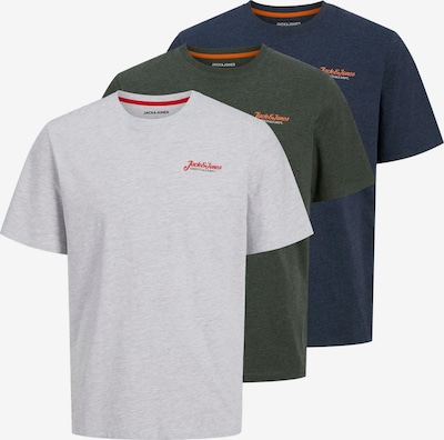 JACK & JONES Paita 'JJERIK' koossa XS värissä meleerattu sininen / meleerattu harmaa / meleerattu vihreä / oranssi, Tuotenäkymä
