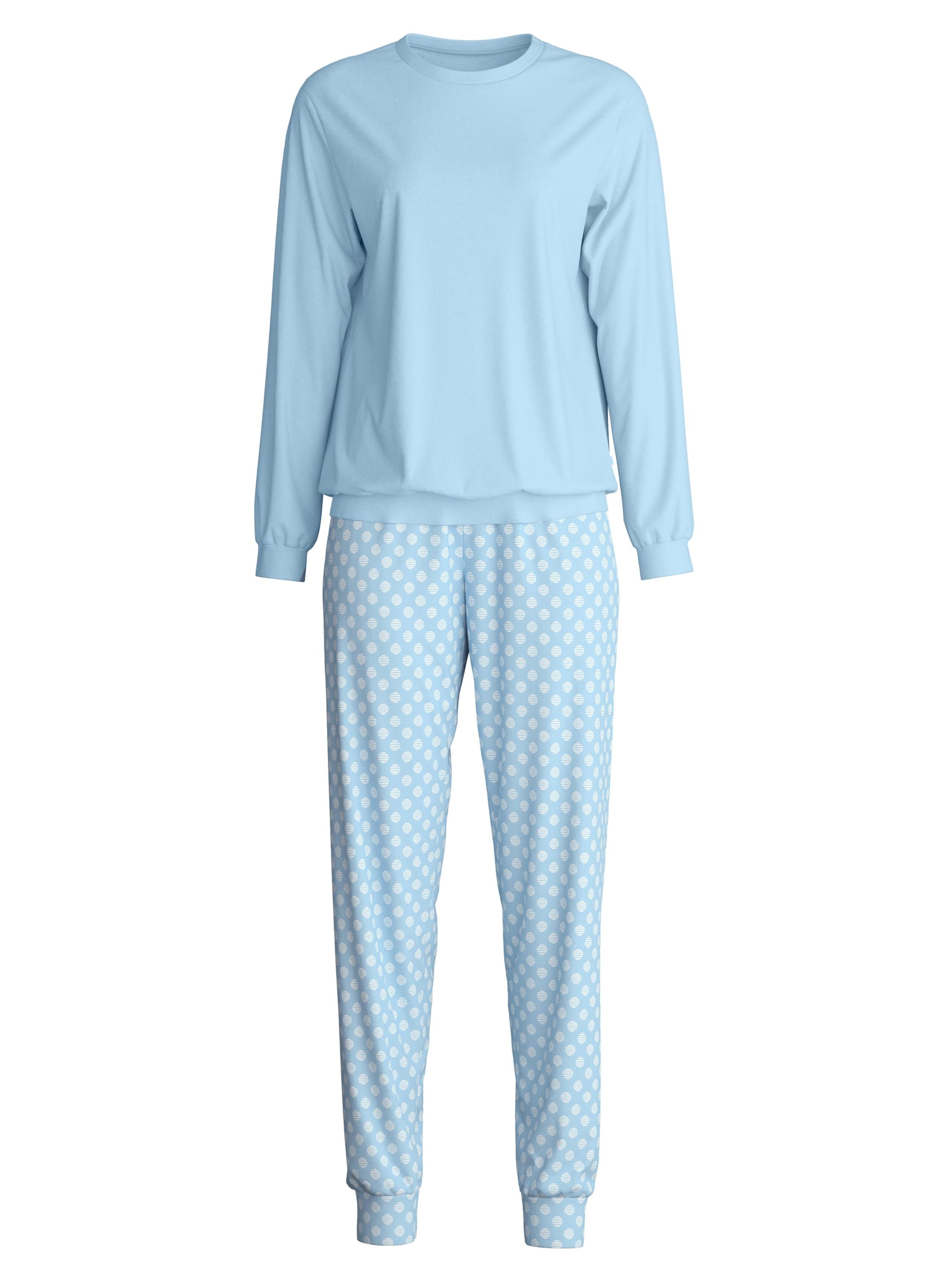 CALIDA Pyjama 'Lovely Nights'‌‌‌‌‌‌‌‌‌ in Blau: Vorderseite