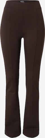 Lindex Flared Pleated Pants 'Beatrix' in Brown: front