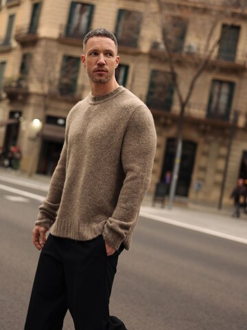 DAN FOX APPAREL Sweater 'Neo' in Brown