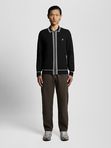 Lyle & Scott Gebreid vest in Zwart