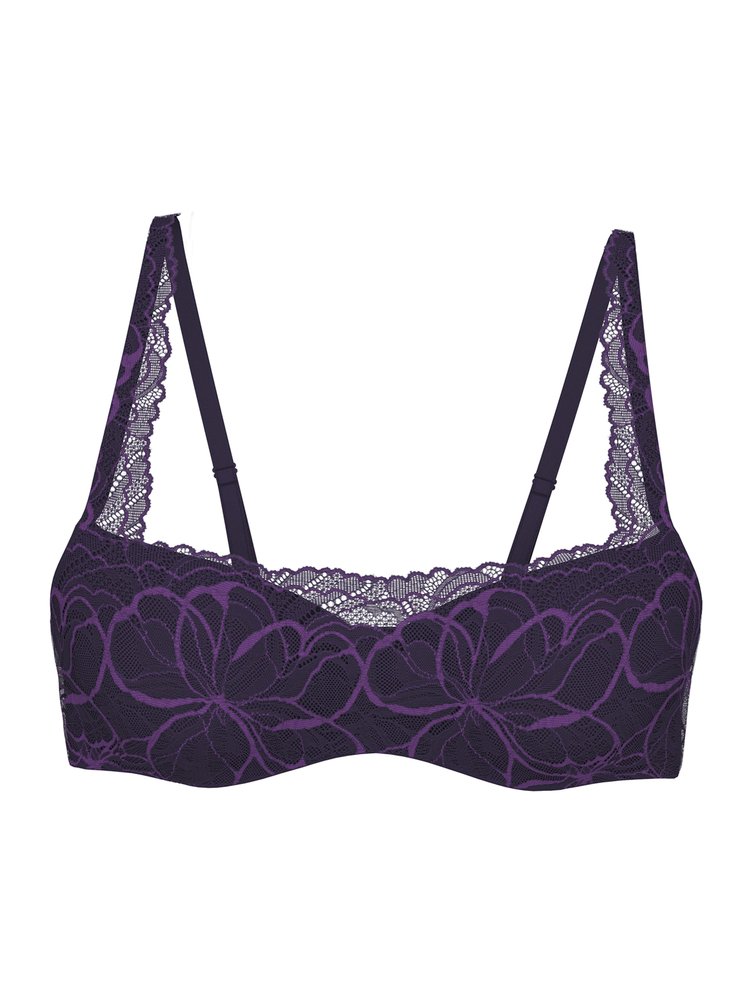 TRIUMPH Balconette Bra 'Body Make-Up Illusion' in Purple: front