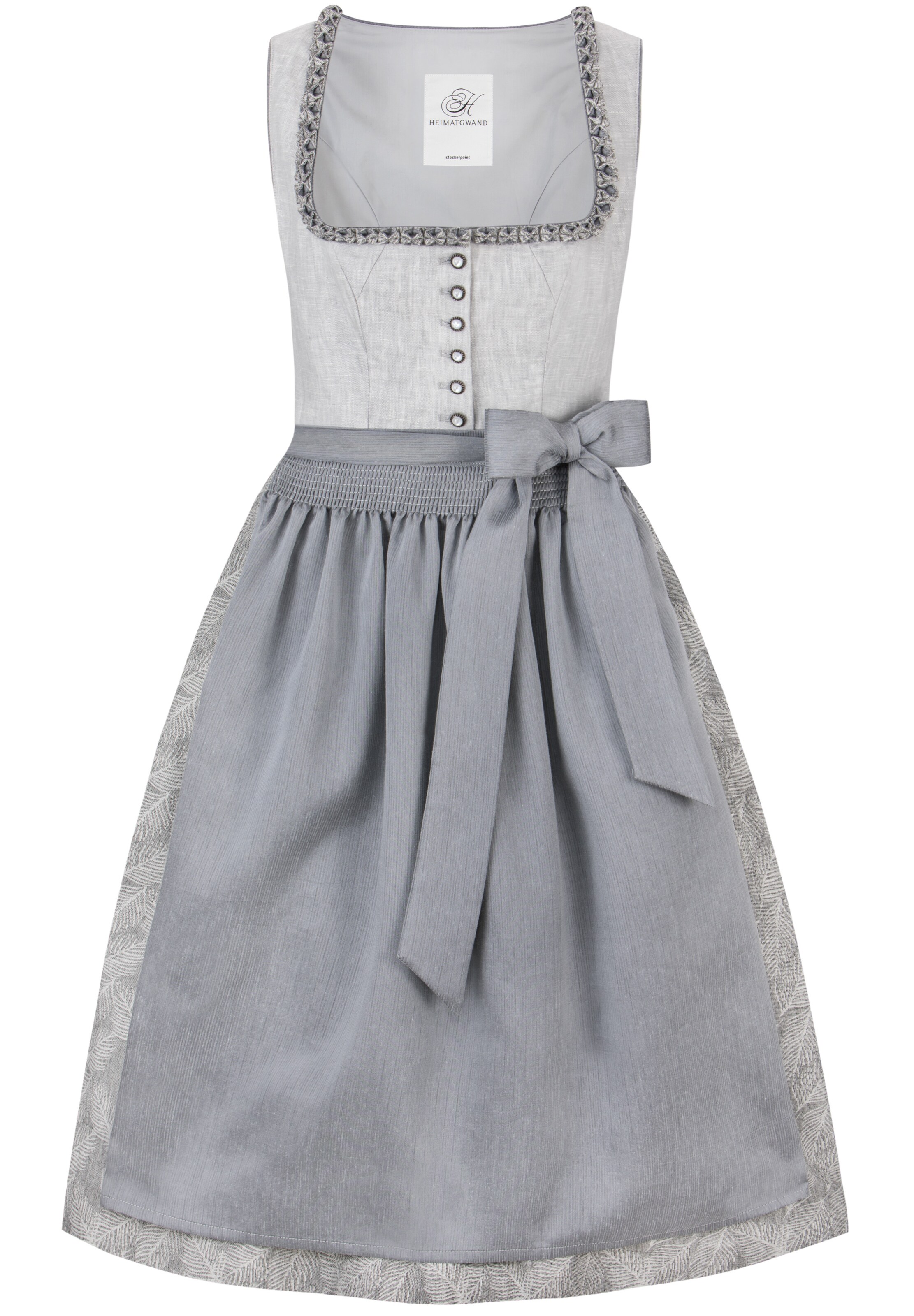 STOCKERPOINT Dirndl 'Sarina' in Grau: Vorderseite