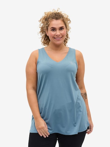 Active by Zizzi Sports Top 'Abasic' in Blue: front