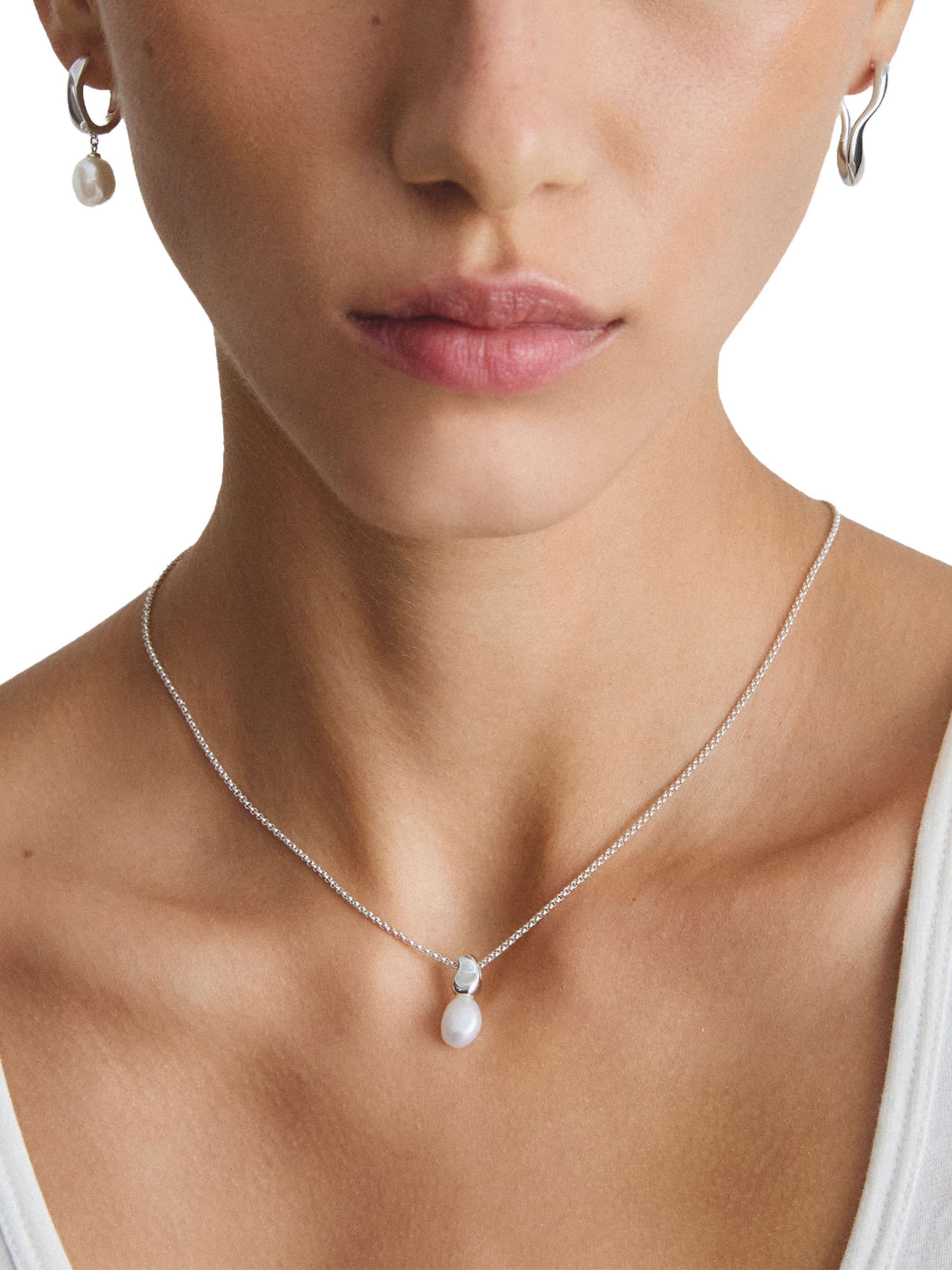 Thomas Sabo Kette Perle in Silber: Vorderseite