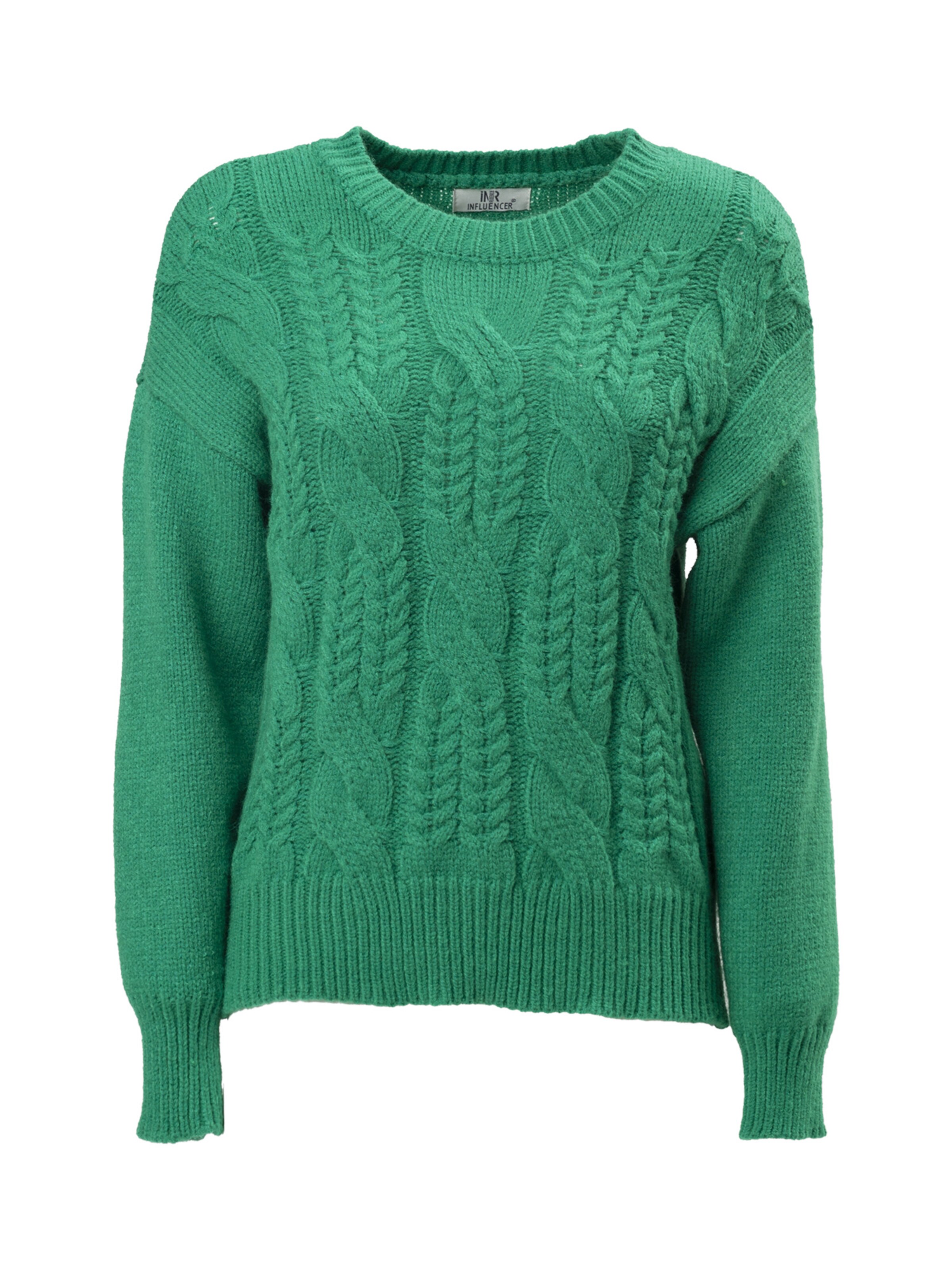 Pull-over Influencer en vert : devant