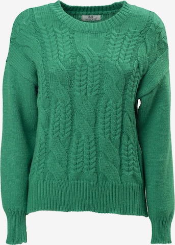 Pullover di Influencer in verde: frontale