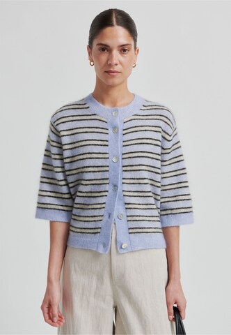 SECOND FEMALE Strickjacke 'Stellar' in Blau: Vorderseite