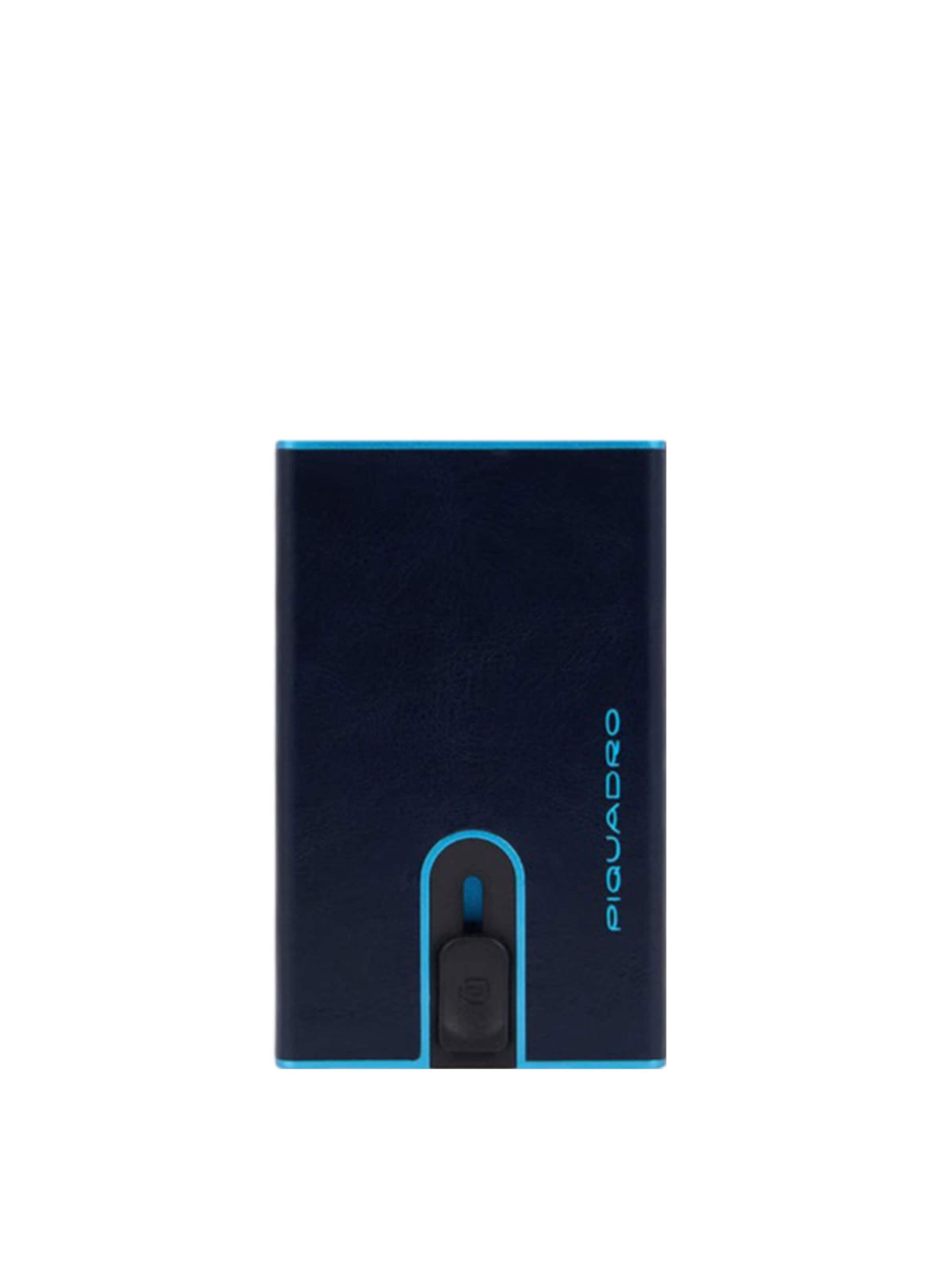 Piquadro Portemonnee in Blauw: voorkant