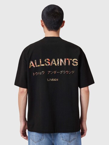 Maglietta 'Underground' di AllSaints in nero: frontale