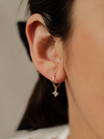 Hey Happiness Earrings 'Floré' in Gold: front