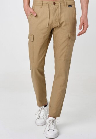 INDICODE JEANS Regular Cargo Pants 'Cagle' in Brown: front