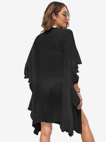 Magicshe Oversized Cardigan 'Strandüberwurf mit Rüschen' in Black