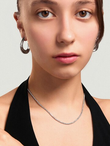 ØYRE Łańcuszek 'Rhinestone Tennis Chain' w kolorze srebrny
