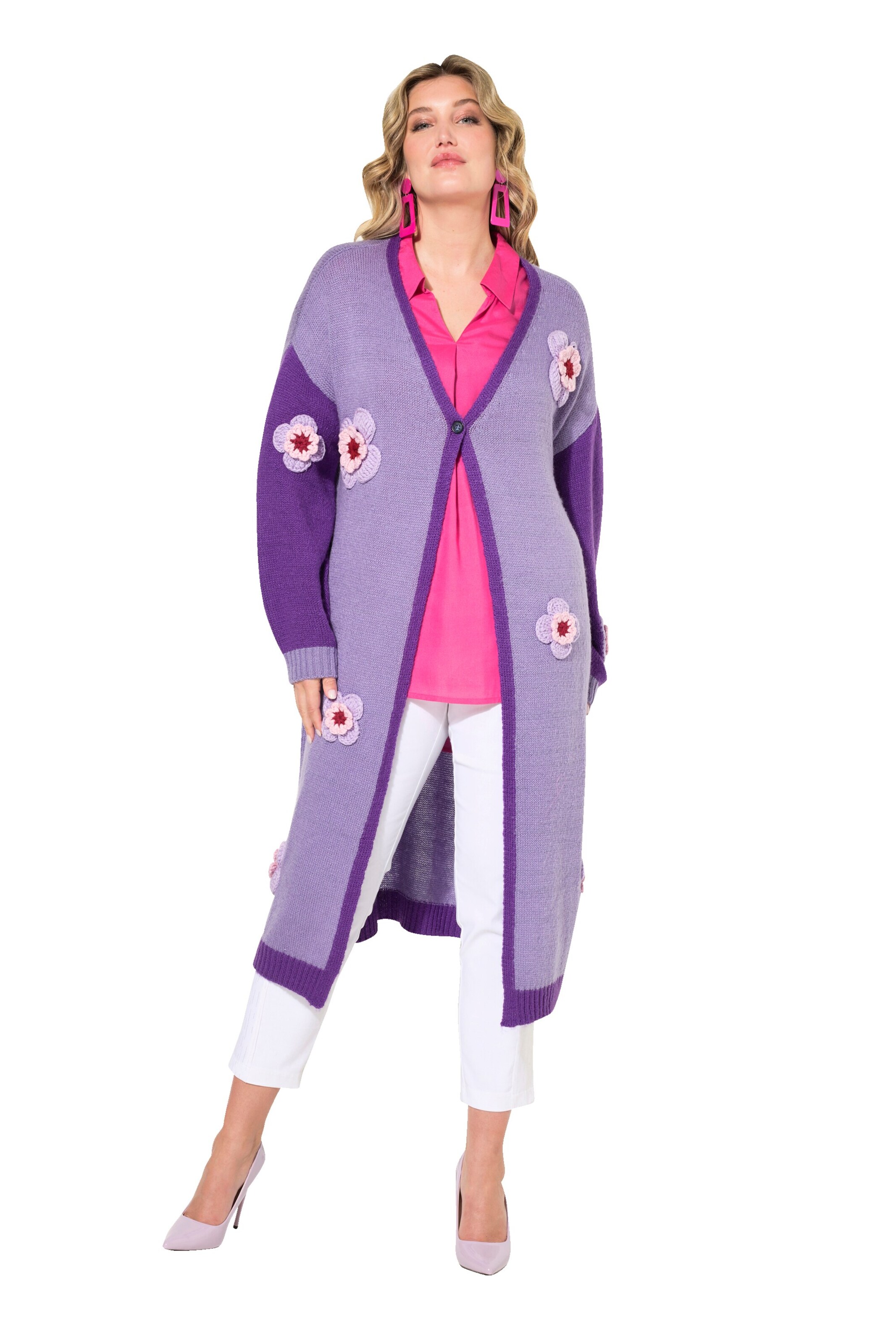 MIAMODA Gebreid vest in Lila