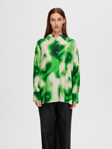 SELECTED FEMME Blouse 'Claudine' in Green