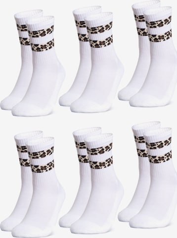 Occulto - Calcetines deportivos 'Leopard' en marrón: frente