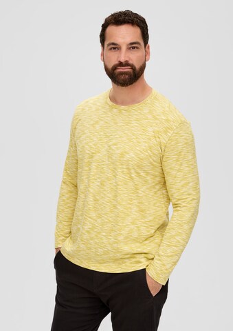 s.Oliver Men Big Sizes Shirt in Yellow: front