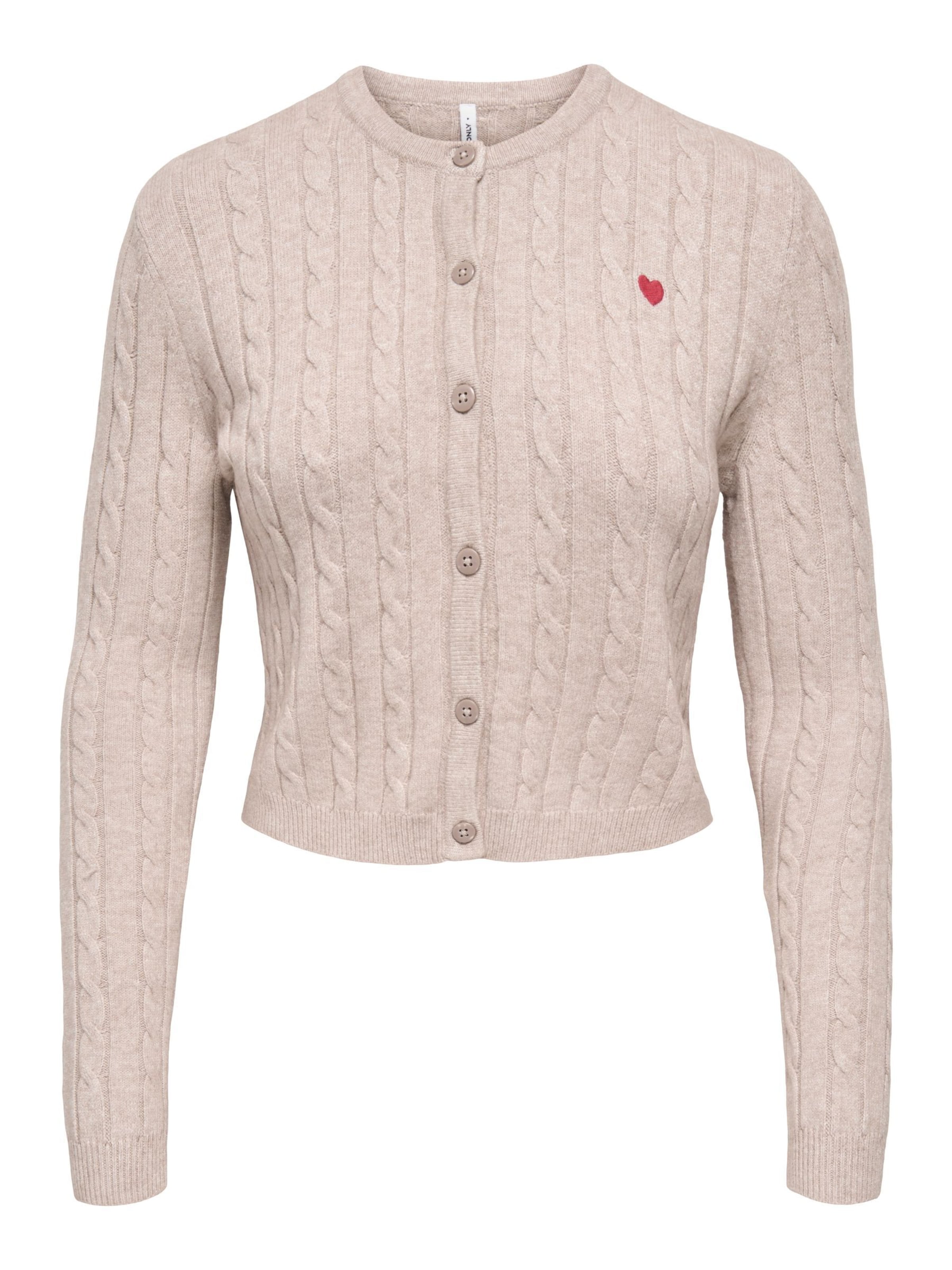 Cardigan 'ONLKATIA' ONLY en rose : devant
